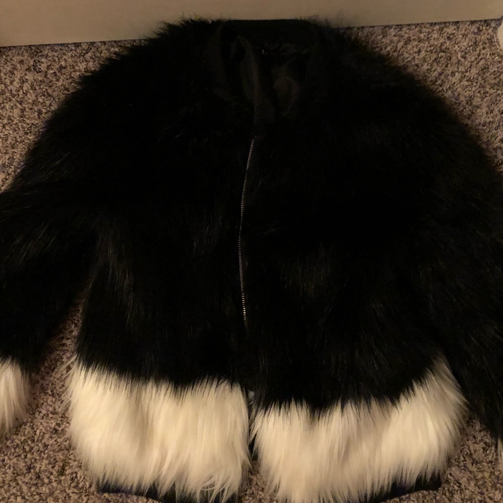 H&M faux fur coat